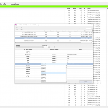 Import template module